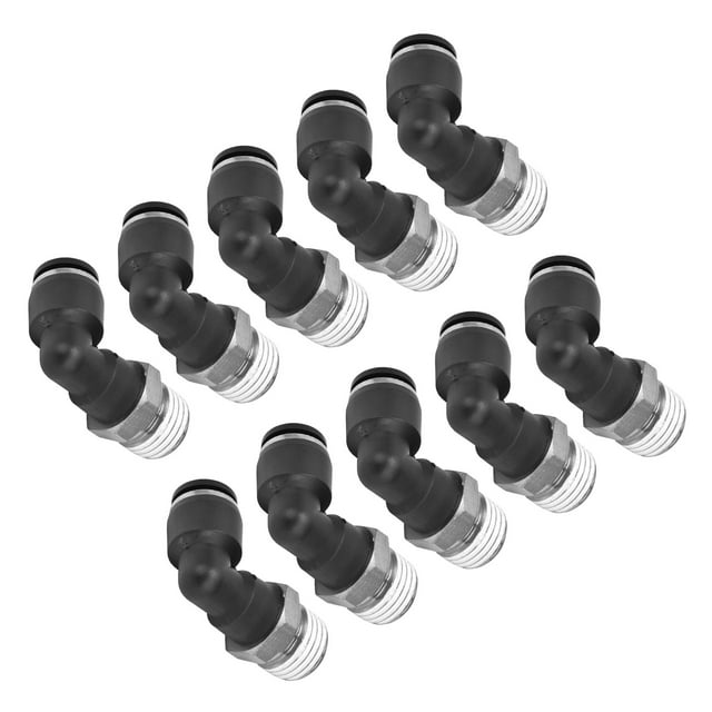 Connecteur Rapide Trachea Raccord Rapide, 1.0 - 1.2Mpa Raccord Pneumatique Raccords Rapides Raccords de Tuyaux Raccords d'Air 10Pcs Filetage Externe pour Équipement d'Automatisation 8 02