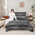 thumbnail image 4 of Castle Fairy Black Leopard Print Queen Comforter Set,Animal Print Bedding Comforter Set, 4 of 8