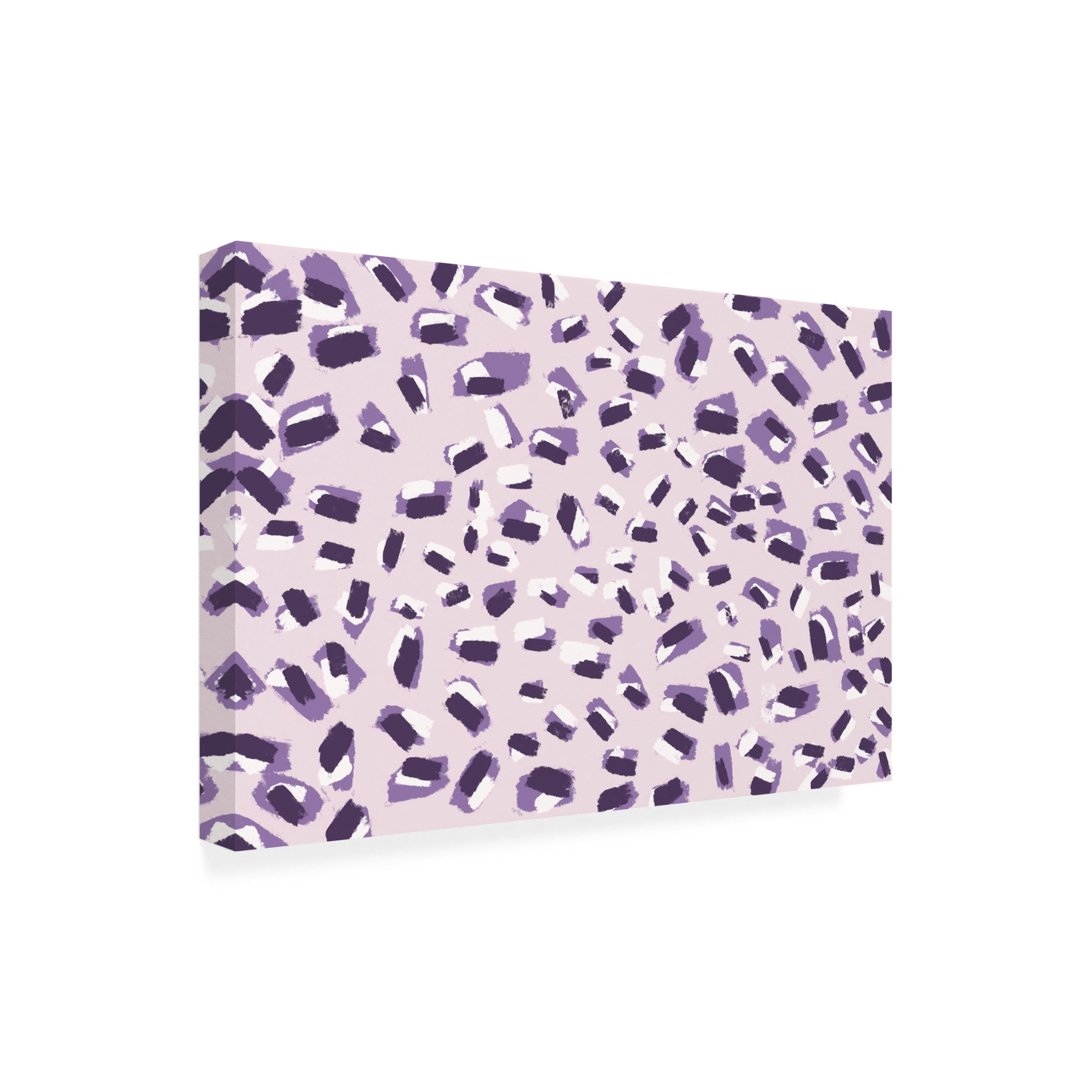 Canvas Wall Art - Treechild 'Scattered Small Purple Strokes Pattern' Wall Art for Living Room, Bedroom, or Office D?cor by Trademark Fine Art - 19 x 12 Inches