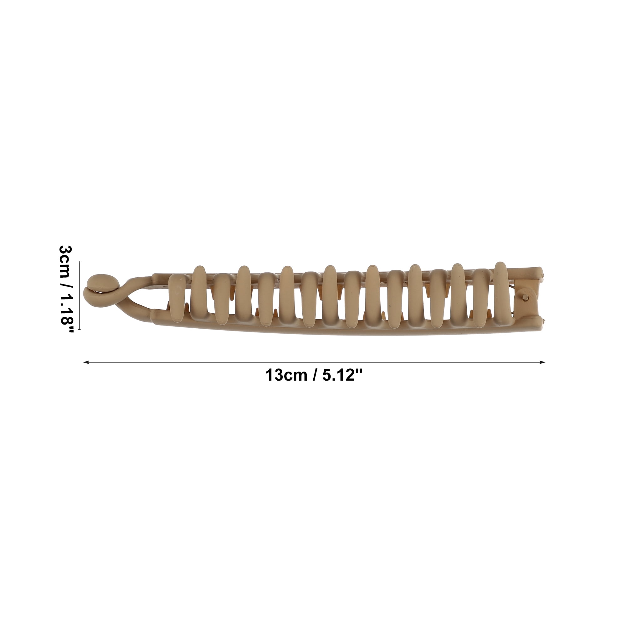 Unique Bargains 4 Pcs Interlocking Ponytail Banana Clip Hair Accessories Clip Blue Brown