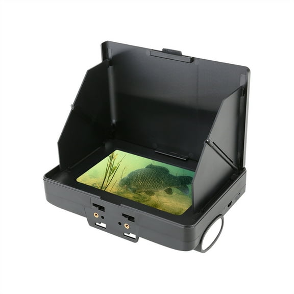 30M 1200TVL Fish Finder Underwater Fishing Camera 5 Inch Monitor 10PCS LED Night Vision 195 Degrees Metal Sea Wheel Camera ,Cool Gifts for Fishing