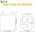 thumbnail image 3 of Spencer GU24 to E26/E27 Adapter Converter (4 Count), 3 of 9