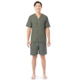 thumbnail image 1 of Set de pijama para hombre Fruit of the Loom de broadcloth verde talla XL, 1 of 5