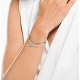 thumbnail image 4 of XYCCA Ginger Collection Women's Bangle Bracelet, Sparkling White Crystals with Rhodium Plated Band and Chain, 4 of 6