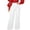 White, variant on Womens Ultra High Waist Wide Leg Pants Stretchy Solid Color No Pockets Full Length Flowy Palazzo Trousers Dressy Casual Office Party Evening Wear Bottoms