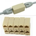thumbnail image 3 of 10 Pcs Network Ethernet Dual Straight Head Lan Cable Joiner Coupler RJ45 Extender Network Cable Connector, 3 of 5