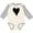 Natural and Heather, variant on Inktastic Stitched Black Heart Boys or Girls Long Sleeve Baby Bodysuit