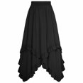 thumbnail image 2 of WFJCJPAF 2024 New Halloween Clearance! Skirt for Women Clearance,Women's Summer Solid Color Hallowmas Fashion Skirt - Black L, 2 of 5