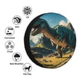 thumbnail image 2 of Kdxio Cute Green Dinosaur Blue Sky for Tire Cover Wheel Protectors Tyre Covers Weatherproof Wheel Covers Universal Fit for Trailer Rv SUV Truck Camper Travel Trailers 15 inch, 2 of 5