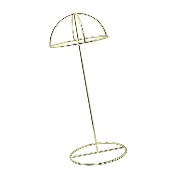 Metal Pelucas Ahuecadas Postizo Joyas Pendientes Sombreros Soporte de L Colcomx Soporte de soporte de sombrero de mesa