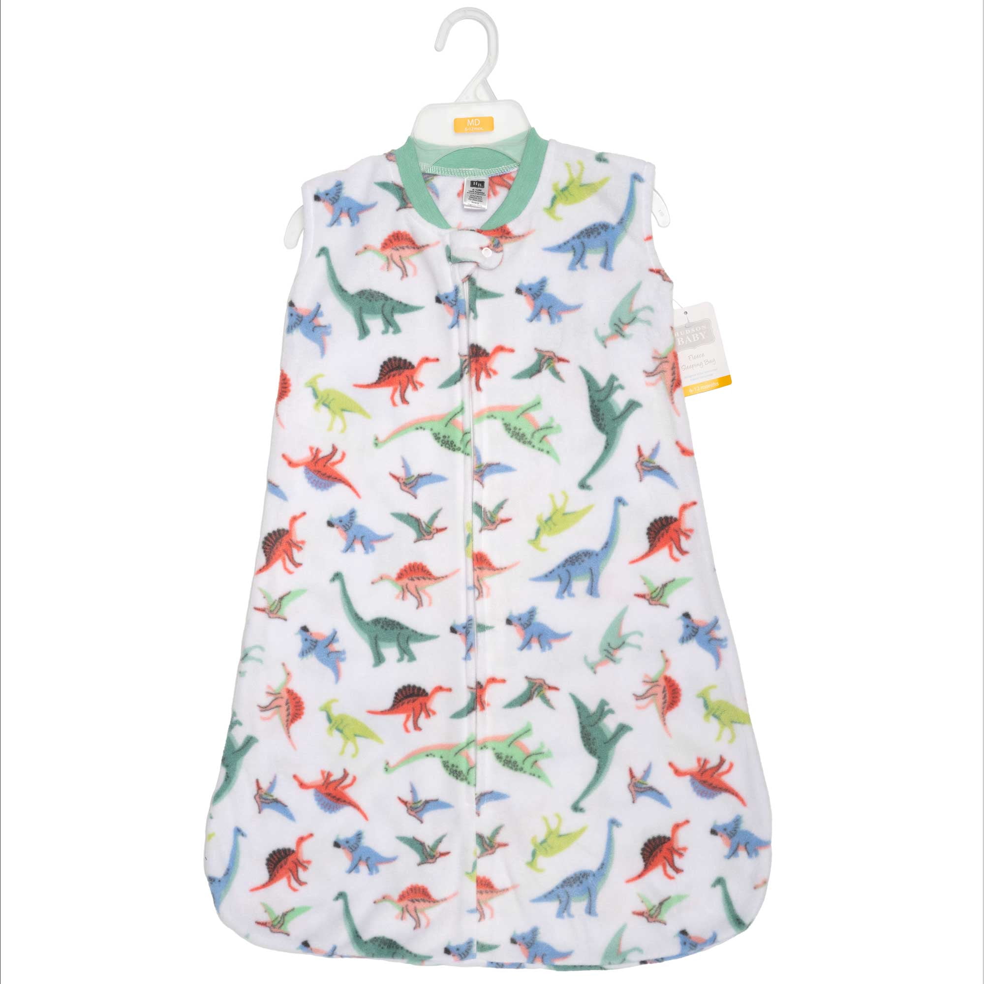 Hudson Baby Infant Boys Fleece Sleeping Bag, Sack, Blanket, Cheerful Dino Friends, 12-18 Months