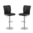 thumbnail image 5 of Tcbosik 2 Pack Upholstered Bar Stools, 24.8"-33.4" Height Adjustable PU Leather Swivel Bar Chair with Back for Kitchen Island, Living Room, Easy Assembly, Black, 5 of 8