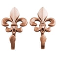 thumbnail image 4 of 2 ganchos para cortinas de pared en metal grabado estilo vintage, perchero decorativo, 4 of 5