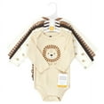 thumbnail image 2 of Hudson Baby Infant Boy Cotton Long-Sleeve Bodysuits, Brave Lion 5 Pack, Newborn, 2 of 7