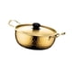 thumbnail image 2 of Práctica olla de acero inoxidable con tapa para ramen coreano, ideal para fiestas en el jardín. 22cm Oro, 2 of 9