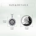 thumbnail image 5 of Antiqued Sunflower Necklace for Women Sterling Silver Sunflower Jewelry Mother's Day Gifts for Mom(C-sunflower 1), 5 of 5