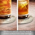 thumbnail image 3 of Thirstystone Rosewood Ranch Skull Round Natural Sandstone Coaster 4-Pack, 3 of 6