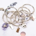 thumbnail image 3 of 14 Pack Strong Iron Metal Curtain Rings with Clips 2.5 Inch Diameter, Decorative Drapery Rustproof Curtain Rod Clip Ring, Durable Vintage Drapery Hooks with Clips (Red Bronze), 3 of 5