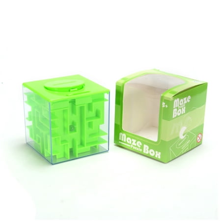 Money Saving Box Maze Puzzle Money Cube Bank Coin Cash Bills Storage Toys for Children
