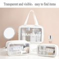 thumbnail image 4 of Neceser de viaje para mujer, bolsa portátil de PVC impermeable con cremallera transparente, estuche de maquillaje, Kit de lavado femenino, 4 of 4