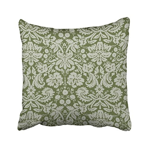 Winhome Decorative Dark Green Floral Pattern Throw Pillow Home Decorative Pillow Case Covers Size 18x18 Inches Two Side Walmart Com Walmart Com