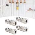 thumbnail image 1 of Compression Fitting, 4Pcs 304 Stainless Steel Compression Tube Fitting, Ferrule Compression Fitting, Straight Connect, Compression Fitting Ferrules, 1 of 8