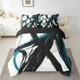 thumbnail image 2 of Erosebridal Abstract Bedding Sets King Size, Striped Ombre Comforter Sets with Sheets, Chic Geometric Decor, Reversible 7 Pieces, 2 of 5