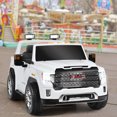 thumbnail image 3 of Gymax 12V Licensed GMC Kids Ride On Car 2-Seater Truck w/ Remote Control White, 3 of 10