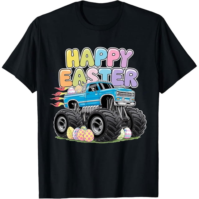 Happy Easter Truck Easter Eggs T-Shirt, Easter T-Shirts Boys, Boys Easter T-Shirts, Easter Truck Shirts, Easter Gift