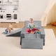 thumbnail image 5 of Juego de 12 Piezas de Módulos de Juego Infantil con Cubo de Pelotas y Pendiente de Escalada, Juego de Cojines para Niños, Color Gris, 5 of 7
