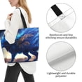 thumbnail image 3 of Easygdp Moonlit Blue Wolf Tote Bags for Women,Women Travel Shoulder Bags Handbags，Big Capacity Shopping Work Bag, 3 of 8