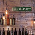 thumbnail image 6 of BEE KEEPER Vintage Style Rustic Street Sign – Honey Hive Hornet Signs Honeybee Retro Decorative Wall Sign for Home, Bar, Garage, or Outdoor Use | 4" X 18" Aluminum Metal Road Sign, 6 of 6