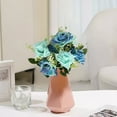 thumbnail image 5 of CQCYD under $5 Artificial Flowers Rose, Small Silk Flowers for Home Decor Indoor Fake Bouquet Faux Floral Arrangements Dining Table Centerpieces for Kitchen Bridal Wedding Party Decor, 5 of 6