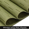 thumbnail image 3 of Manteles individuales redondos de vinilo tejido de PVC SHACOS, 30 x 45 cm, 4 unidades, color verde, 3 of 9