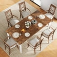 thumbnail image 7 of 79" Large Industrial Dining Room Table for 6-8 People Rectangular Wood Kitchen Table Modern Farmhouse Dining Table Kitchen Dining Room Table with Heavy Duty Metal Legs for Kitchen, Living Room, 7 of 7
