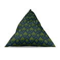 thumbnail image 4 of Wave Lounger Chair Bag, Abstract Chevron Zigzag Inspired Geometric Motif Depiction in Vibrant Colors, High Capacity Storage with Handle Container, Lounger Size, Indigo Apple Green, by Ambesonne, 4 of 5