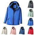 thumbnail image 5 of qucoqpe Mens Plus Size Outdoor Jacket Windproof Rainproof Hooded Zip Coat with Multi-Pockets for Active Wear, 5 of 5