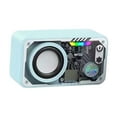 thumbnail image 4 of Altavoz portátil inalámbrico rectangular para hombres, regalo, diseño transparente, subwoofer para Azul, 4 of 9