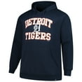 thumbnail image 2 of Men's-'47  Navy Detroit Tigers Big & Tall Velocity Fleece Pullover Hoodie, 2 of 3