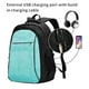 thumbnail image 2 of Balery Blue And Turquoise Mochila con carga USB para hombre y mujer - Mochila impermeable y antirrobo para laptop con puerto USB para viajes, trabajo, 2 of 7
