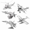 thumbnail image 2 of 3D Metal Puzzles DIY Manual Military F35 J20 SU-34 Fighter Aircraft Shuttle Helicopter Mars Probe Assemble Model Jigsaw Puzzles Apollo Lunar Rover, 2 of 6