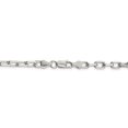 thumbnail image 4 of 925 Sterling Silver 5.5mm Fancy Diamond-cut Open Link Cable Chain 18 Inch, 4 of 5
