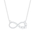 thumbnail image 2 of Rosec Jewels Certified Moissanite Infinity Necklace for Women (D Color VS1 Clarity), 925 Sterling Silver, 2 of 6