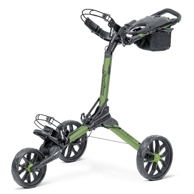 Bolsa para carrito de golf Boy Nitron, verde y negra, apertura automática