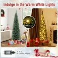 thumbnail image 6 of Topbuy 6FT Artificial Christmas Tree Pre-lit Pencil Xmas Tree with 390 Branch Tips 180 Warm White LED Lights, 6 of 10