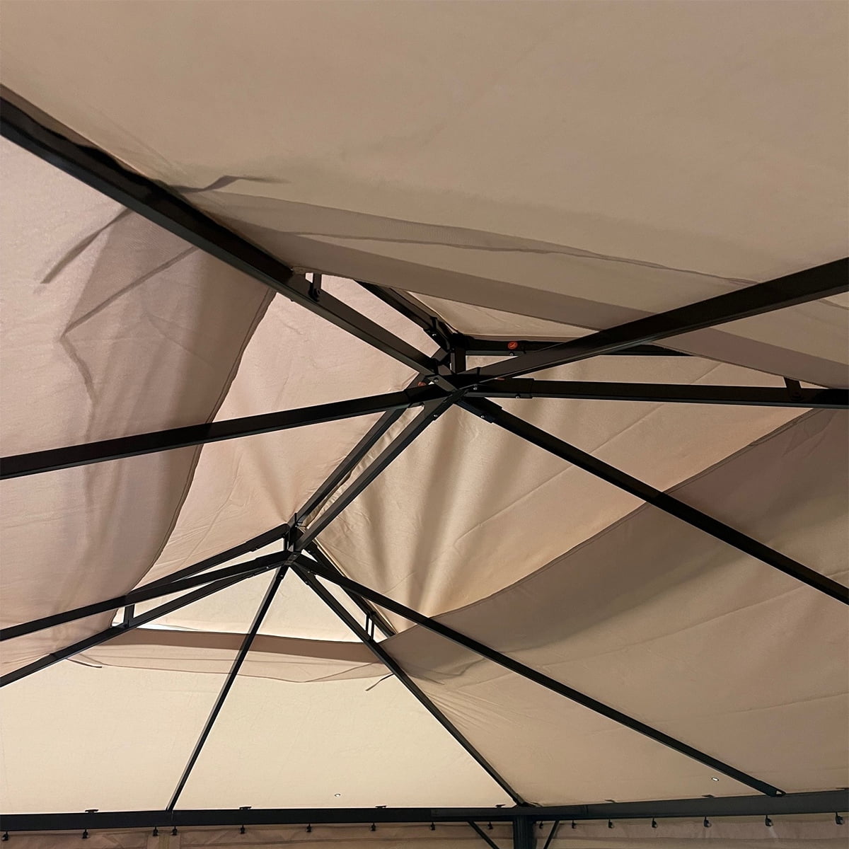 Garden Winds Replacement Canopy Top Cover Compatible with The Grand Patio 10x13 Gazebo - Riplock 350 - Slate Gray