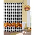 thumbnail image 2 of Thanksgiving Shower Curtain Set ，Waterproof Fabric Shower Curtains Pumpkin Maple Leaf Shower Curtains for Bathroom,Bathroom Decor 48"x72", 2 of 7