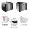thumbnail image 5 of Toaster Cover 2 Slice, Black Gray Ombre Dustproof Bakeware Oven Protector with Top Hook, Vintage Country Wooden Waterproof Small Kitchen Appliance Toasters Dust Cover, 12"x7.5"x8", 5 of 9