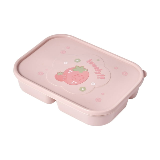 Dvkptbk Lunch Box Fruit Bento Box Plastic Compartmentalized Lunch Box for Students and Office Workers Portable Microwave Heating Lunch Box Camping Essentials