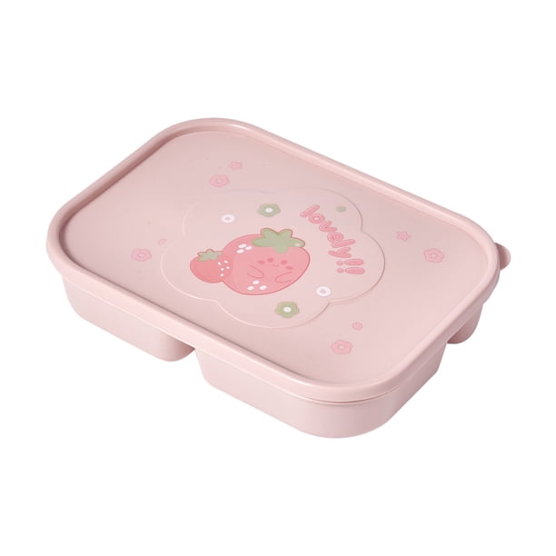 Bolsa de Almuerzo de Plástico, Contenedor Compartmentalizado para Almuerzos Portátil, Calentable en Microondas, para Oficina y Estudiantes, con Cajas Divisorias, Resistente, 2 Niveles, para